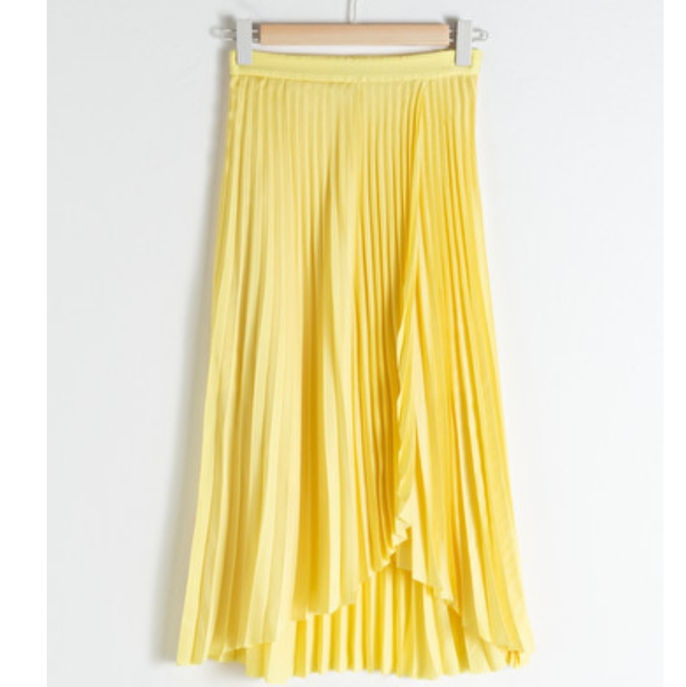 SOLD & Other Stories Pleated Wrap Midi Skirt